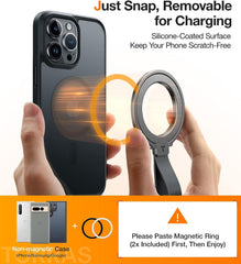 2023 Upgrade Magnetic Phone Grip Holder Kickstand, Compatible with Popsockets Magsafe Ring Removable, for Iphone 15,14, 13, 12 11 Pro/Max/Plus/Mini,Samsung Galaxy, Google (Black), Ostand Ring