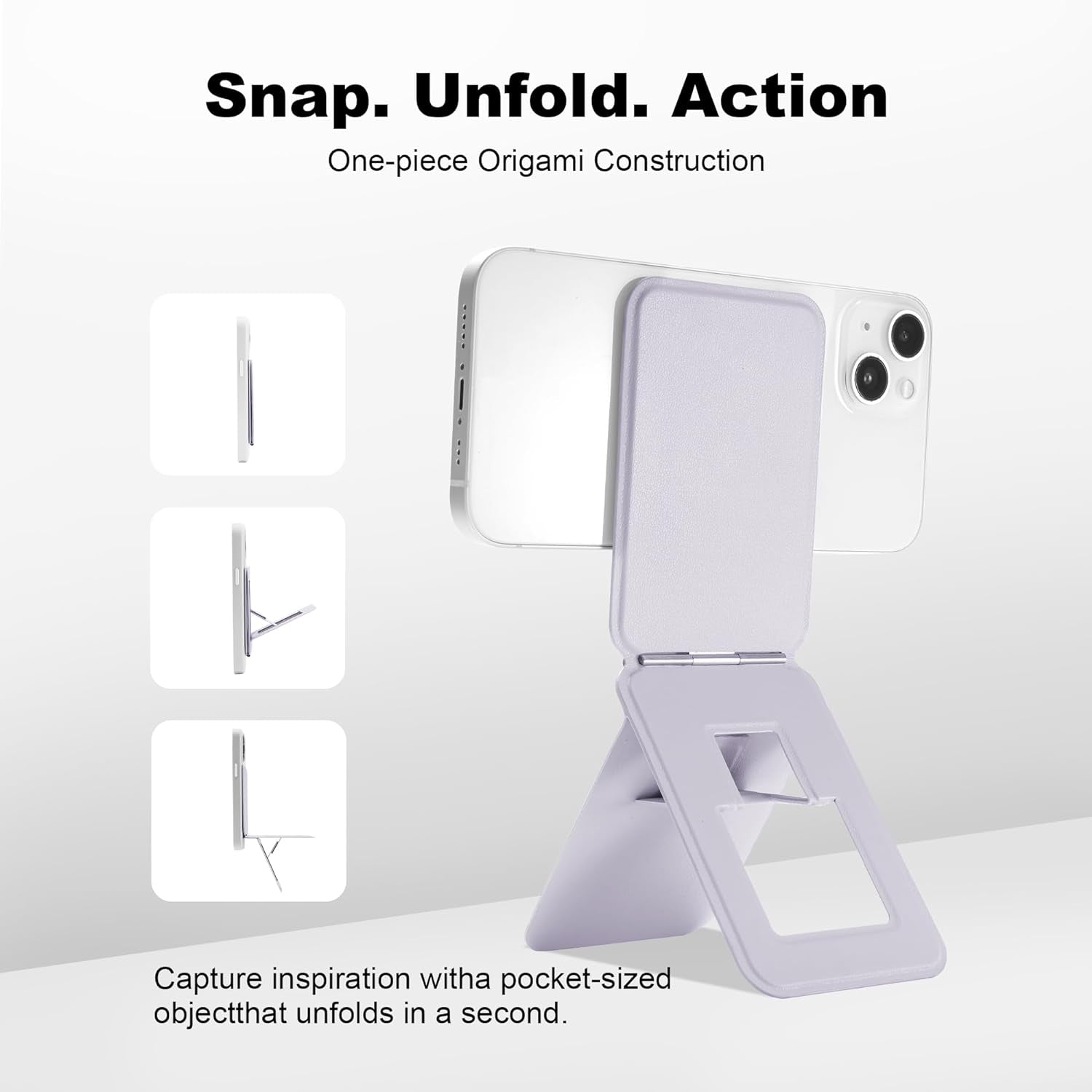 Phone Grip Phone for Magsafe Tripod Stand Compatible with Iphone 15/14/13/12 Series Angle Adjustment & Strong Invisible Selfie Stick Tripod