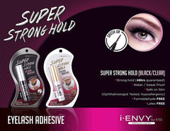 I-Envy by  Super Strong Hold Eyelash Adhesive Black KPEG05 Brush on Latex Free 0.18Oz