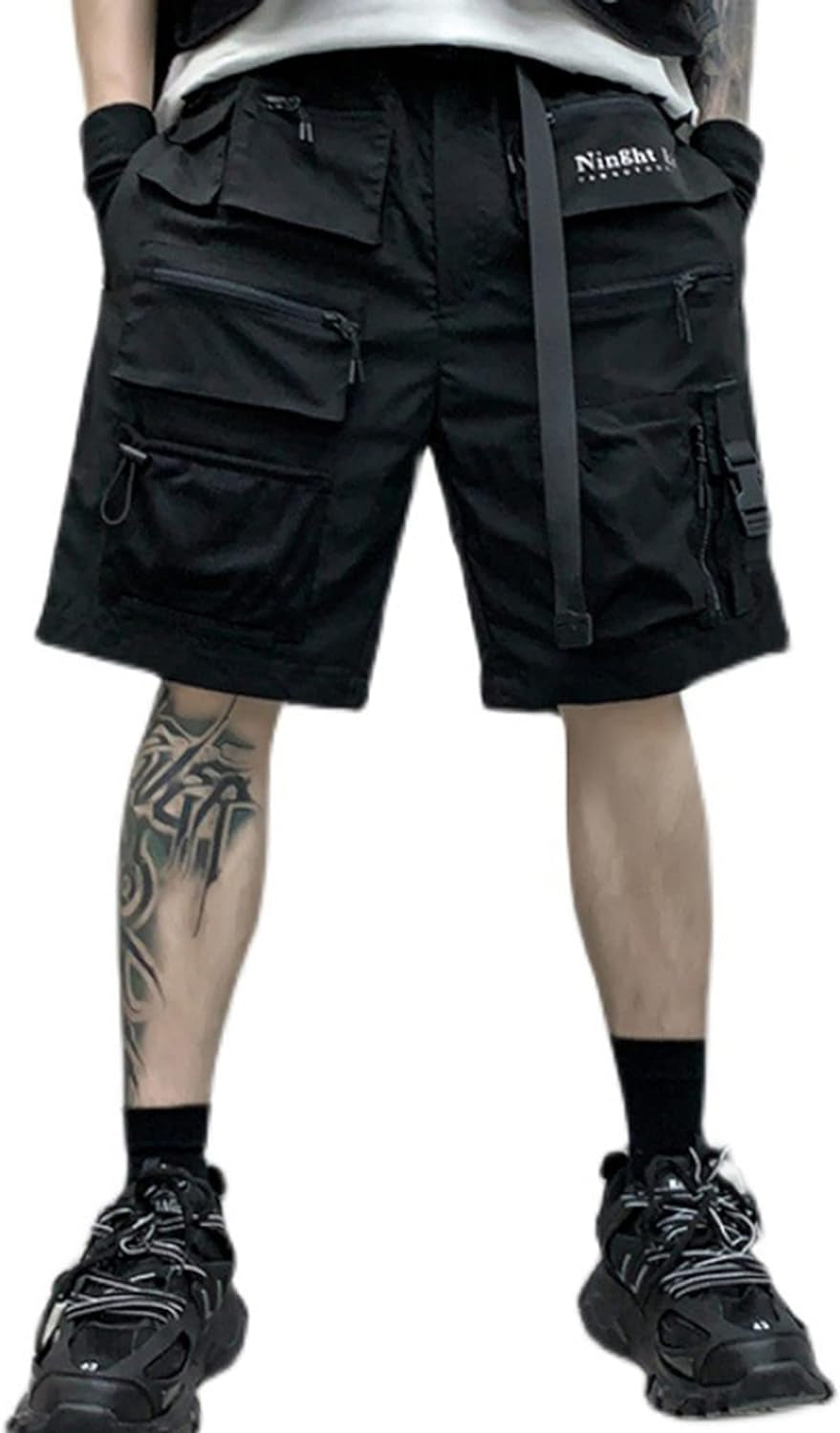 Cyberpunk Shorts Hip Hop Sweatpants Techwear Overalls Slacks Athleisure Men'S Tactical Cargo Streetwear Pants