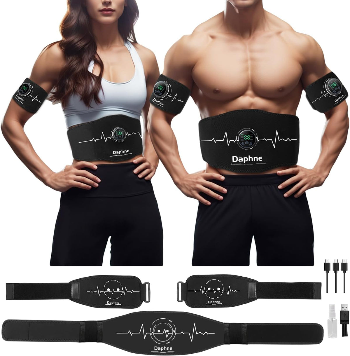 ABS Stimulator, Ab Stimulator Muscle Toner, Effective Muscle Stimulator for Abdomen, Arms, Legs, Abdominal Toning Belt