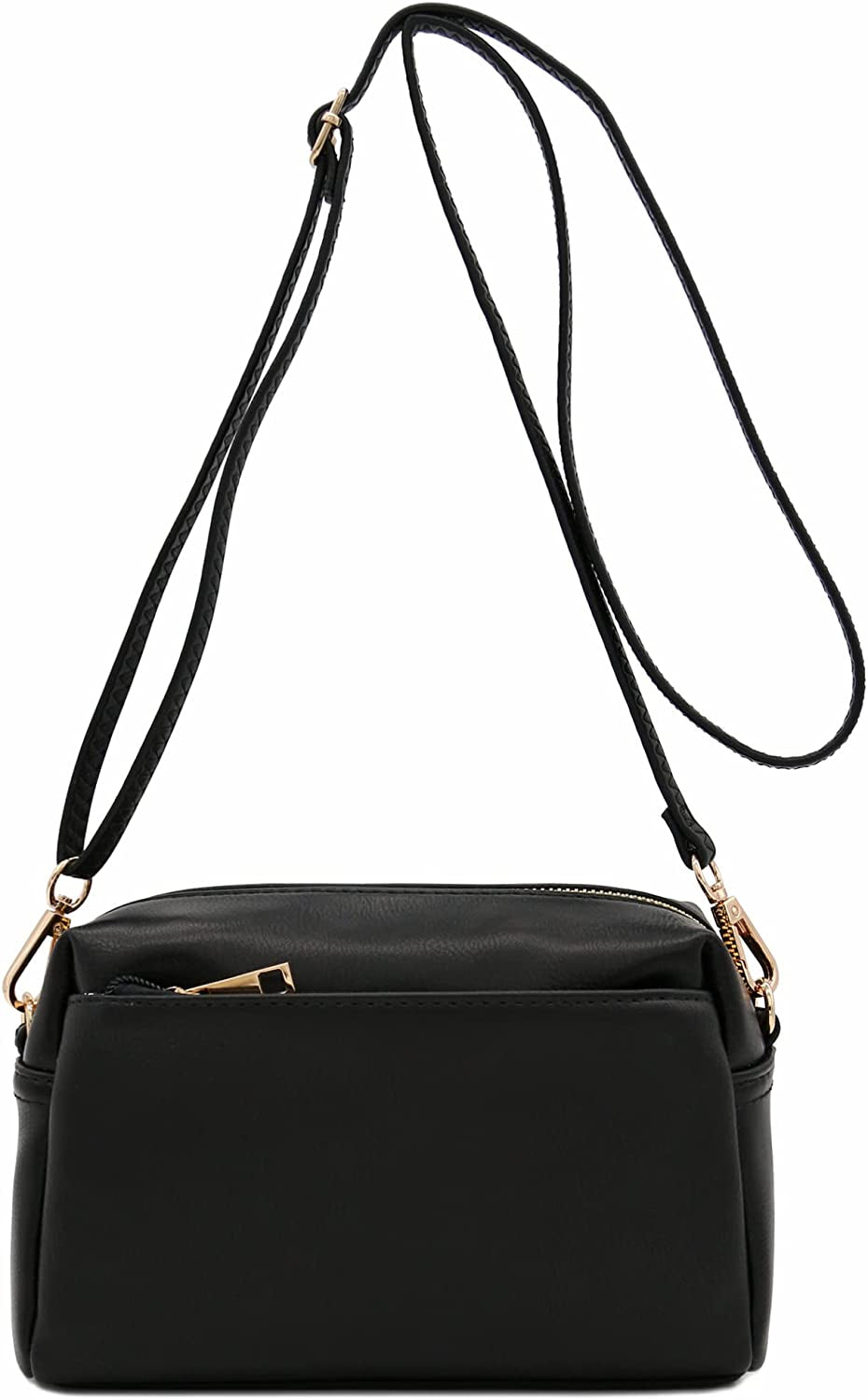 Triple Zip Small Crossbody Bag