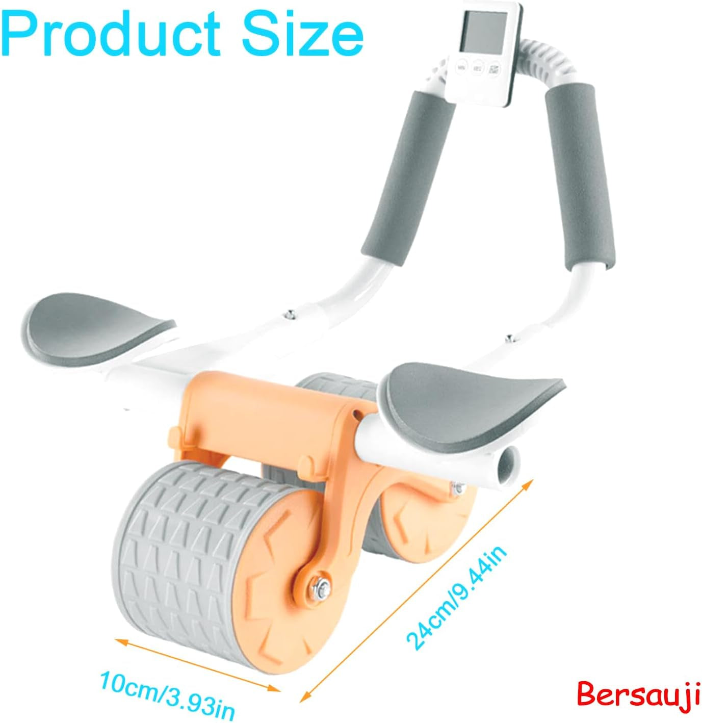 2023 New Ab Roller Wheel with Knee Mat &Timer, Automatic Rebound Abdominal Wheel, Ab Abdominal Exercise Roller with Elbow Support, Abs Workout Equipment Ab Exercise Roller for Women Men