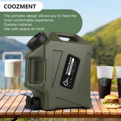 3.2 Gallon/5 Gallon Water Containers with Spigot, BPA Free Water Jug, Military Green Water Tank, Multifunction Water Storage Containers for Camping Outdoor Hiking,Emergency Stroage