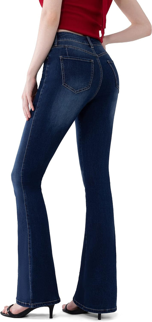 Women'S Colored 98% Cotton All Real Pocket Colored Mid Rise Skinny Stretch Pull on Jeans