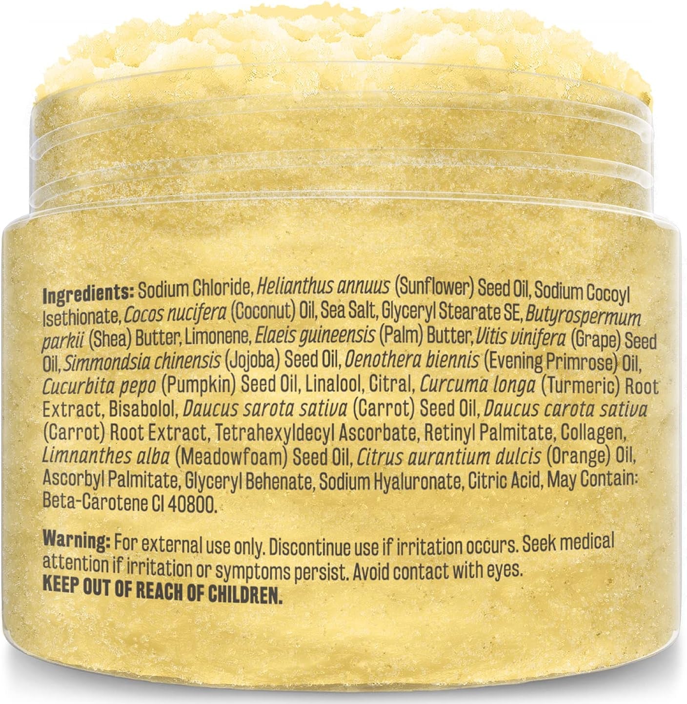 Exfoliating Body Scrub Turmeric Body Scrub and Skin Exfoliator with Collagen and Coconut Oil Gently Exfoliate Face Body Hand and Foot Scrub Moisturizing Body Skincare Products by